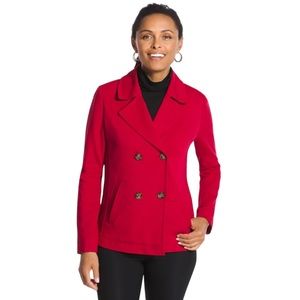 Chico’s Double Breasted Pea Coat Size 8